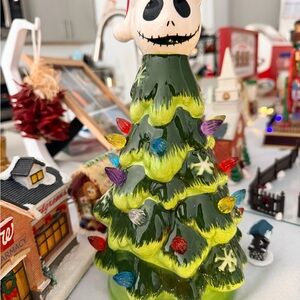 Festive Green Christmas Tree Figurine